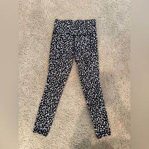 Athleta Black and White Leopard Print Leggings (XS)